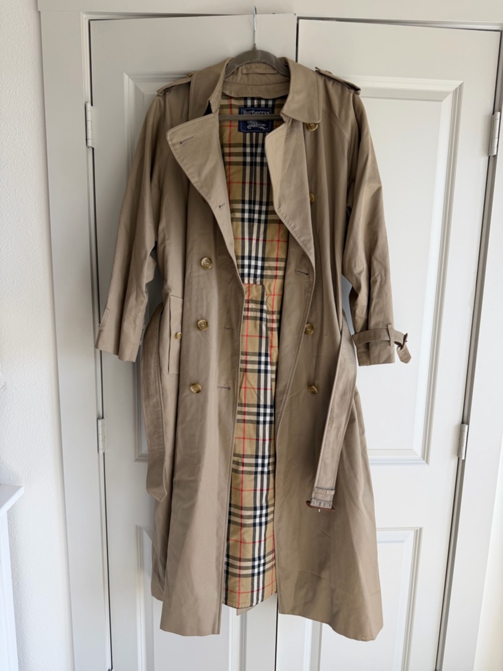 Vintage Burberry Beige Classic Trench Coat